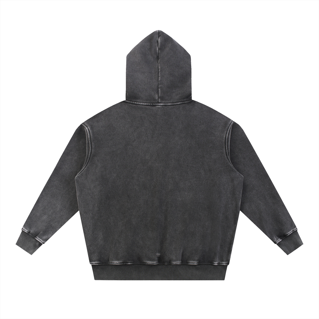 Snow Wash Fleece Oversize Hoodie